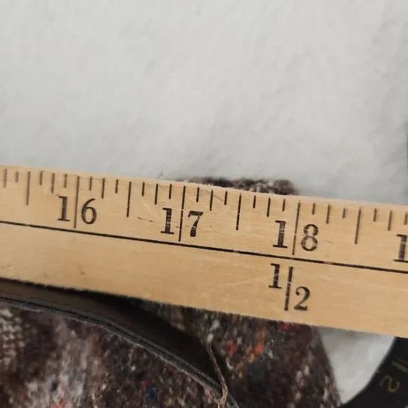 Vintage Skirt 80s Plaid Wool Tweed A-Line Preppy Dark Academia Retro Classic 12 - Picture 11 of 11